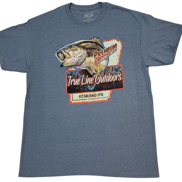 True Line Outdoors Fishing Graphic T-Shirt - Picture 1 of 4
